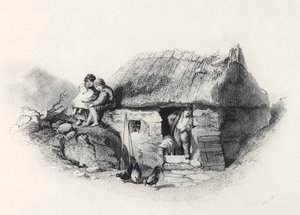 İrlanda Kulübesi, James Charles Armytage tarafından oyulmuş (c.1820-97) by English School